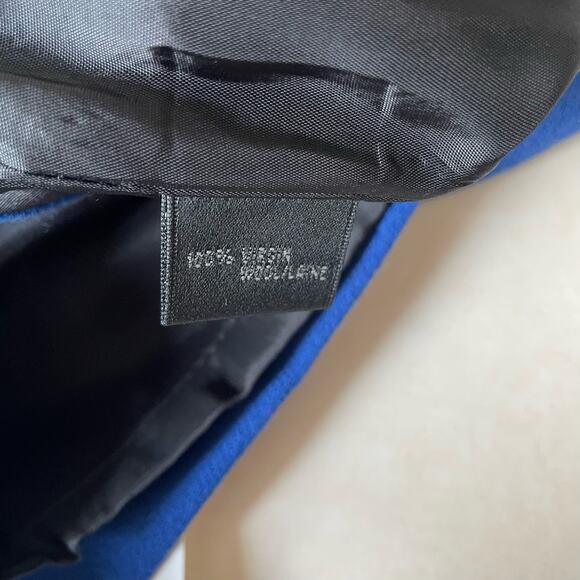 Lafayette 148 Wool Sheath Dress Ruched Cobalt Blue Professional 8 EUC - Picture 6 of 11